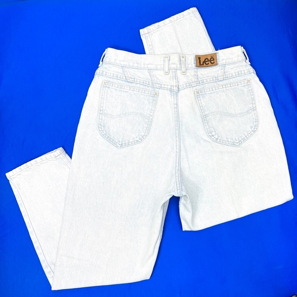 Lee | Jeans | Vintage Lee Whitestone Washed Super High Waistmom Tapered ...